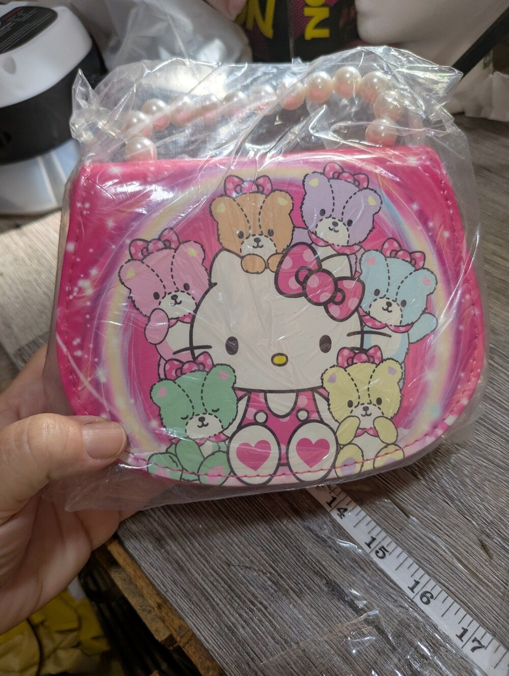 Hello Kitty NEW Pink Mini/Childrens Purse With Bead Handle
